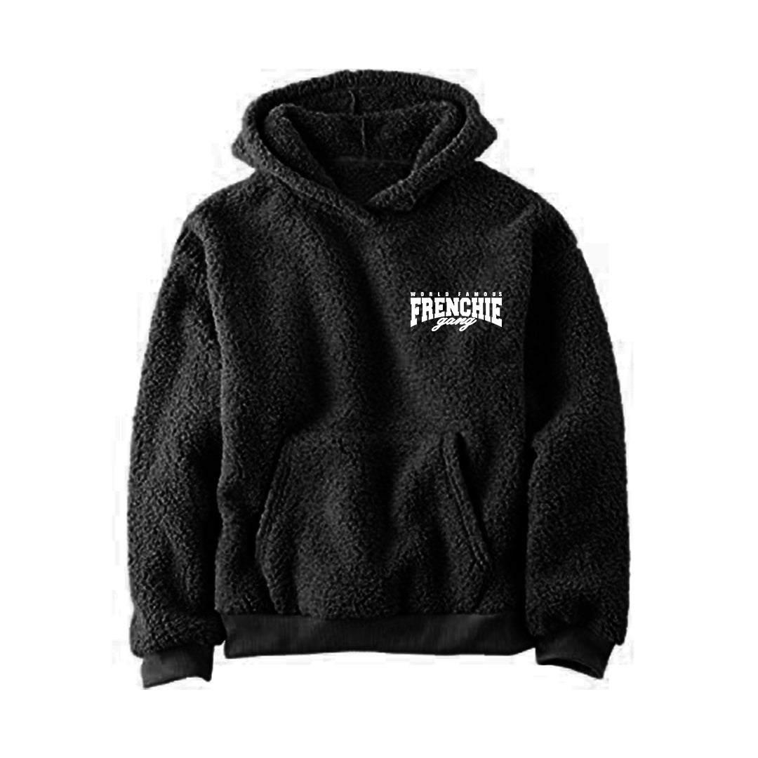 Sherpa Fleece Fluffy Frenchie Gang Hoodie
