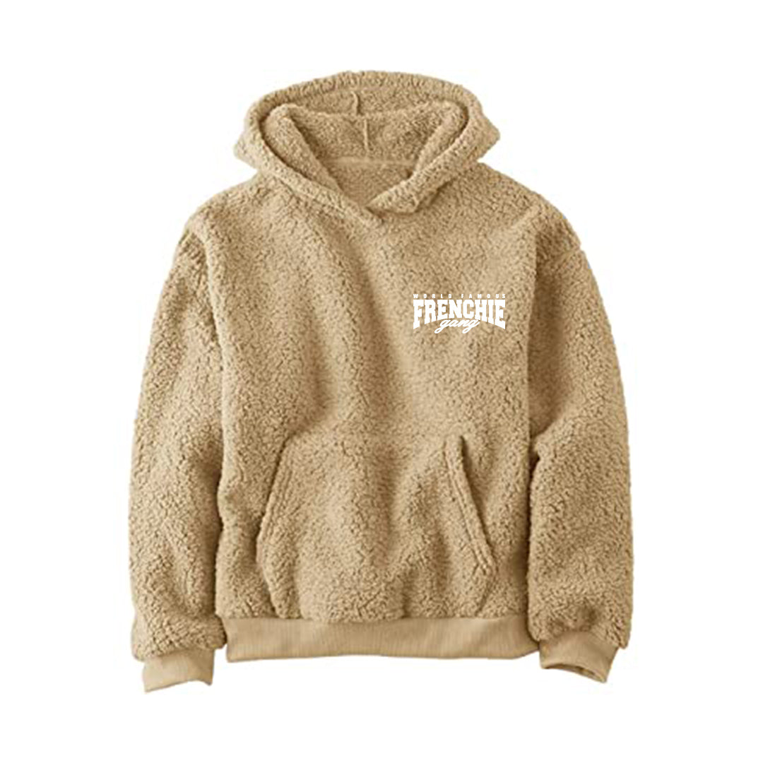 Sherpa Fleece Fluffy Frenchie Gang Hoodie